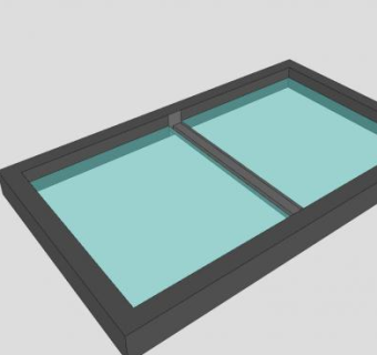 简易金属窗SU模型下载_sketchup草图大师SKP模型