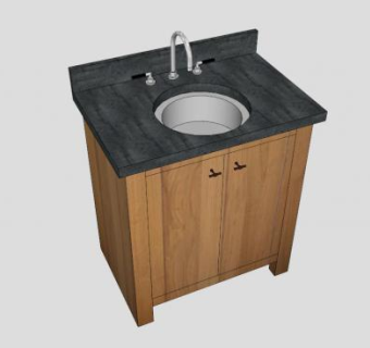 浴室门卫浴柜SU模型下载_sketchup草图大师SKP模型