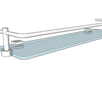 浴室玻璃搁板SU模型下载_sketchup草图大师SKP模型