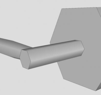 门把手杆SU模型下载_sketchup草图大师SKP模型