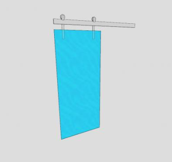 滑动谷仓门硬件SU模型下载_sketchup草图大师SKP模型