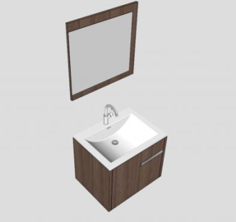 瓷器卫浴柜SU模型下载_sketchup草图大师SKP模型