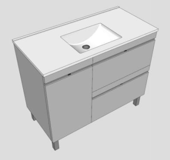 白色浴室柜SU模型下载_sketchup草图大师SKP模型