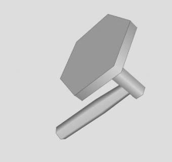 六角型底座门把手SU模型下载_sketchup草图大师SKP模型
