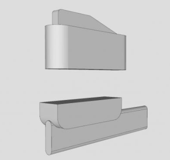 滑动柜门五金SU模型下载_sketchup草图大师SKP模型