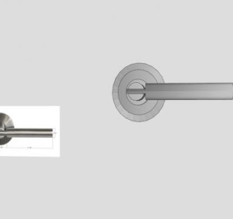 不锈钢门把手SU模型下载_sketchup草图大师SKP模型