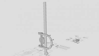 谷仓门滑动五金SU模型下载_sketchup草图大师SKP模型