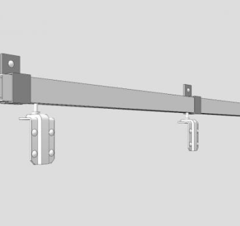 仓门轨道SU模型下载_sketchup草图大师SKP模型
