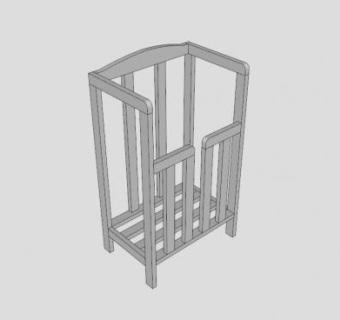 现代白色毛巾架SU模型下载_sketchup草图大师SKP模型