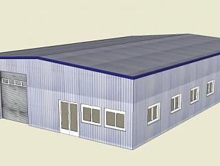 工业厂房建筑的SU模型