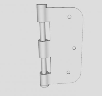 金属门铰链SU模型下载_sketchup草图大师SKP模型