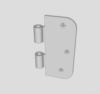 榫眼门铰链SU模型下载_sketchup草图大师SKP模型