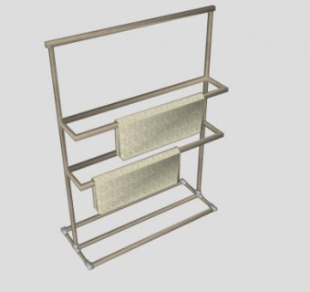 独立浴室毛巾架SU模型下载_sketchup草图大师SKP模型
