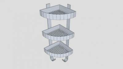 宜家家居垃圾墙角 柜SU模型下载_sketchup草图大师SKP模型