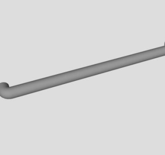 浴室灰色扶手杆SU模型下载_sketchup草图大师SKP模型