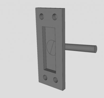 金属杠杆式门把手SU模型下载_sketchup草图大师SKP模型