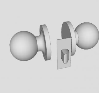 门把手锁具SU模型下载_sketchup草图大师SKP模型