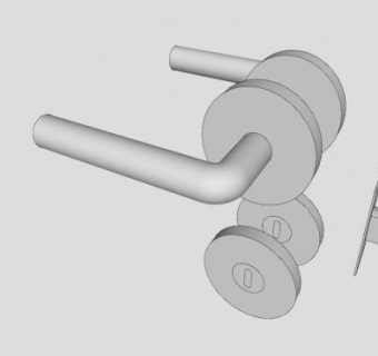 执手锁锁具SU模型下载_sketchup草图大师SKP模型