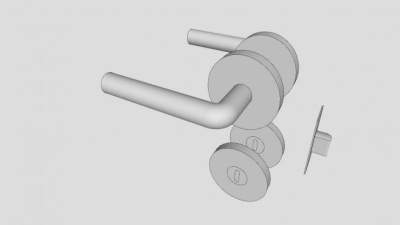 执手锁锁具SU模型下载_sketchup草图大师SKP模型