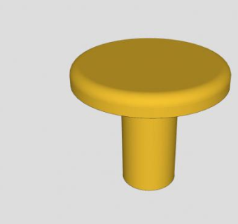 黄铜旋钮把手SU模型下载_sketchup草图大师SKP模型