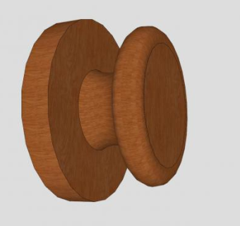 木制球形锁SU模型下载_sketchup草图大师SKP模型