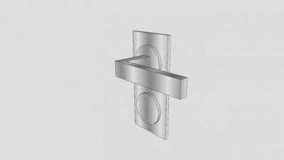 金属面板门把手SU模型下载_sketchup草图大师SKP模型