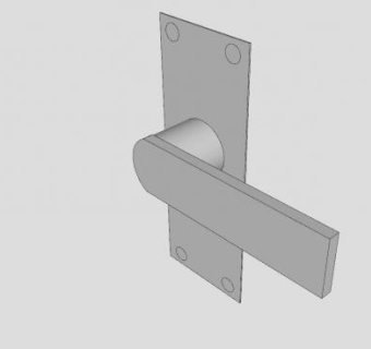 金属门把手面板SU模型下载_sketchup草图大师SKP模型