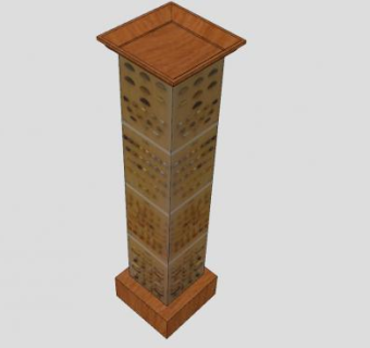 硬件塔SU模型下载_sketchup草图大师SKP模型