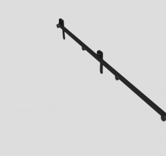 谷仓门金属硬件SU模型下载_sketchup草图大师SKP模型