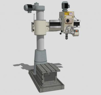 摇臂钻床的SU模型设计_su模型下载 草图大师模型_SKP模型
