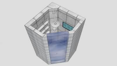 淋浴室桑拿洗澡SU模型下载_sketchup草图大师SKP模型