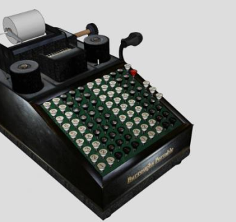 手摇齿轮计算机SU模型_su模型下载 草图大师模型_SKP模型