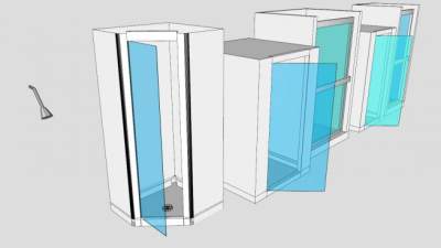 沐浴浴室桑拿组合SU模型下载_sketchup草图大师SKP模型