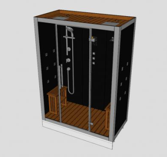 浴室蒸气浴SU模型下载_sketchup草图大师SKP模型