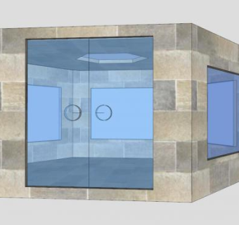 六角边浴室桑拿SU模型下载_sketchup草图大师SKP模型