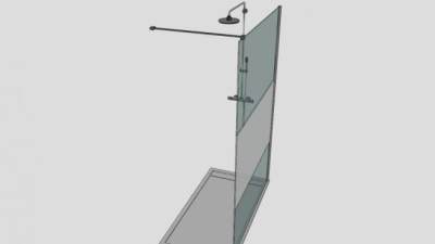 浴室全时喷淋器SU模型下载_sketchup草图大师SKP模型