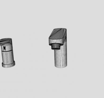 浴缸龙头三件式SU模型下载_sketchup草图大师SKP模型