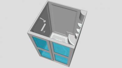 现代浴室淋浴间SU模型下载_sketchup草图大师SKP模型