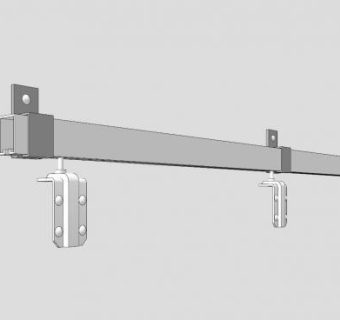 仓门金属轨道SU模型下载_sketchup草图大师SKP模型