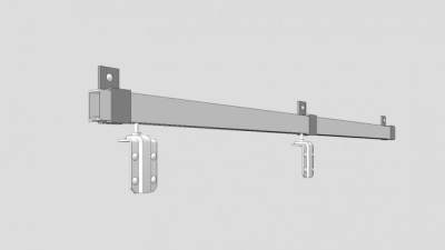 仓门金属轨道SU模型下载_sketchup草图大师SKP模型