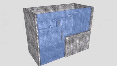 沐浴间浴室澡房SU模型下载_sketchup草图大师SKP模型