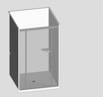 玻璃纤维淋浴间SU模型下载_sketchup草图大师SKP模型