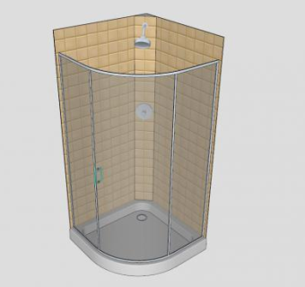 浴室淋浴间澡房SU模型下载_sketchup草图大师SKP模型