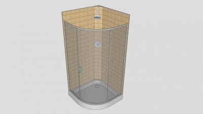 浴室淋浴间澡房SU模型下载_sketchup草图大师SKP模型