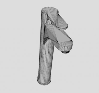 单孔水龙头加高SU模型下载_sketchup草图大师SKP模型