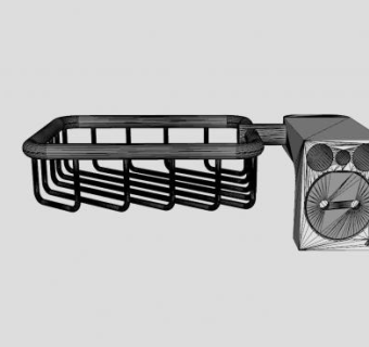 不锈钢肥皂架SU模型下载_sketchup草图大师SKP模型