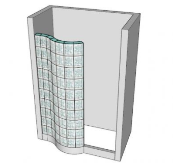 玻璃块淋浴套SU模型下载_sketchup草图大师SKP模型