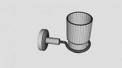 不锈钢漱口杯架SU模型下载_sketchup草图大师SKP模型