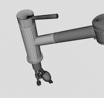 厨房立式伸缩龙头SU模型下载_sketchup草图大师SKP模型