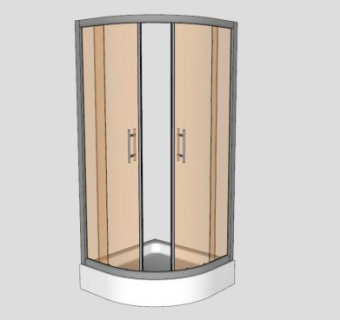 角落沐浴淋浴间SU模型下载_sketchup草图大师SKP模型